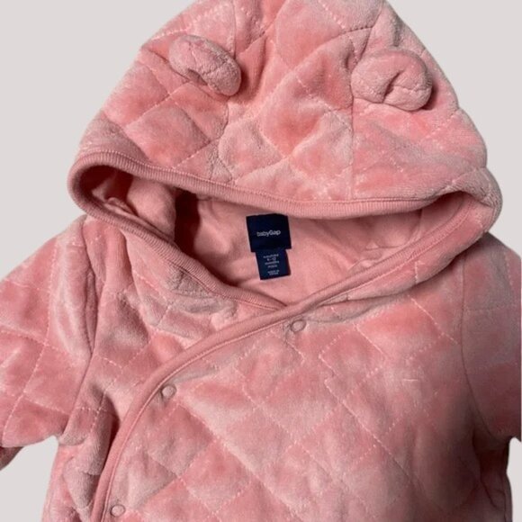 Baby Gap Quilted Hooded Snap-Up Bunting 6-12 Months - Picture 5 of 9